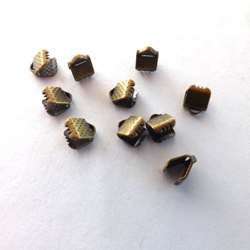 Lot de 42 attaches ruban à griffes en métal couleur bronze