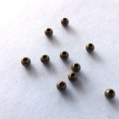 Lot de 96 perles rondes de 3 mm