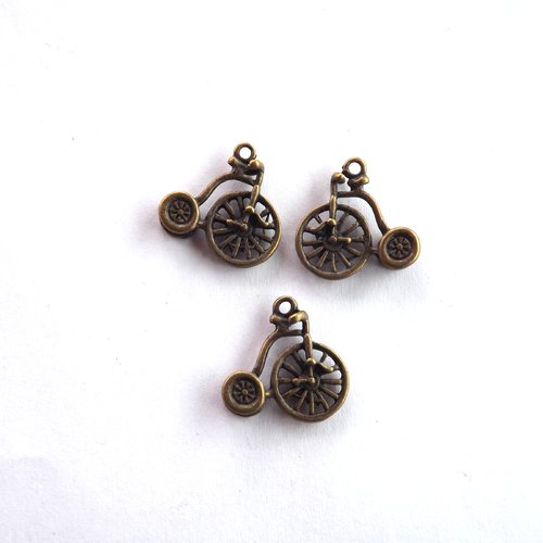 Lot de 10 breloques vélos, pendentifs
