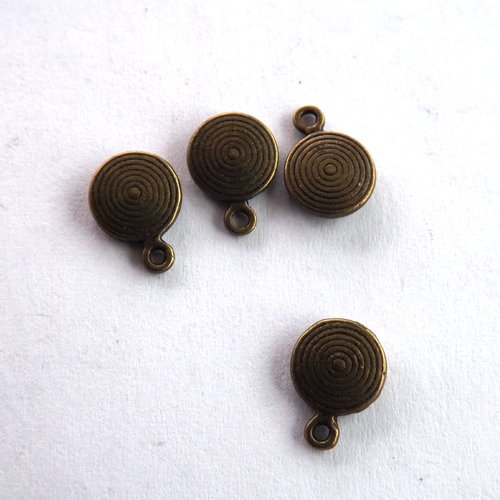 Lot de 4 breloques pastilles, pendentifs