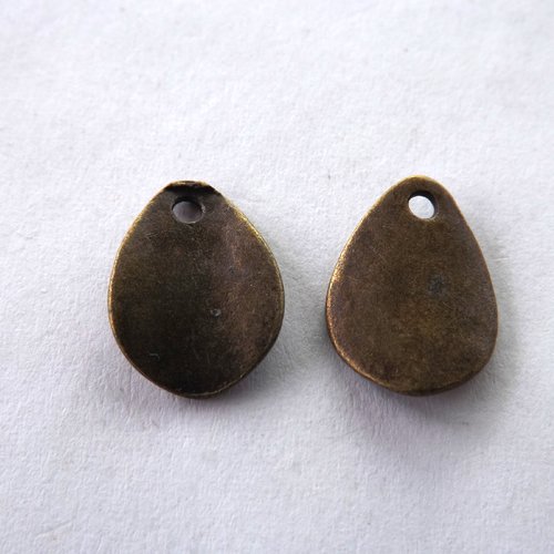 Lot de 10 breloques pétales gouttes incurvées, pendentifs