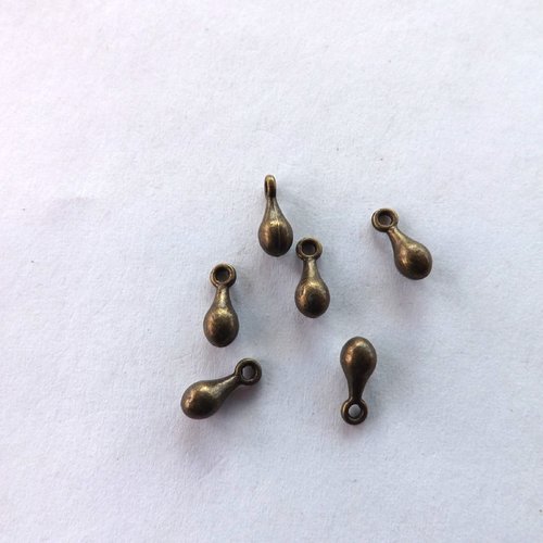 Lot de 14 breloques gouttes, pendentifs