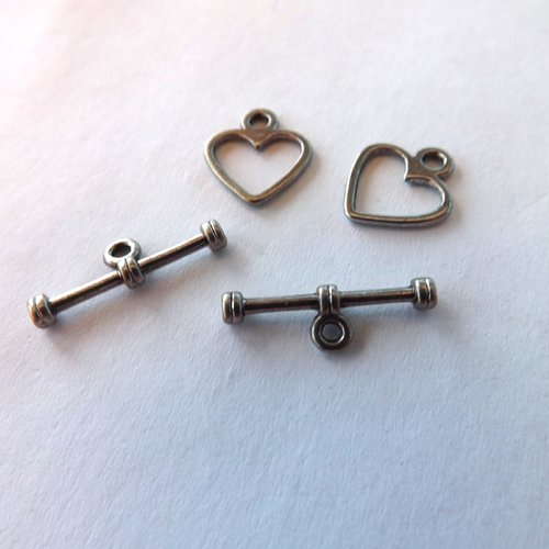 Lot de 16 toggles cœurs