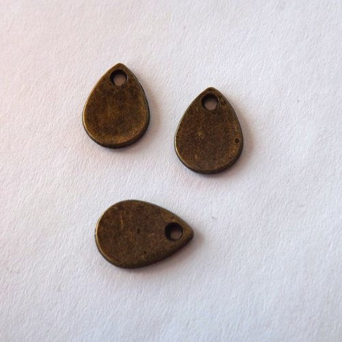 Lot de 20 breloques sequins gouttes, pendentifs