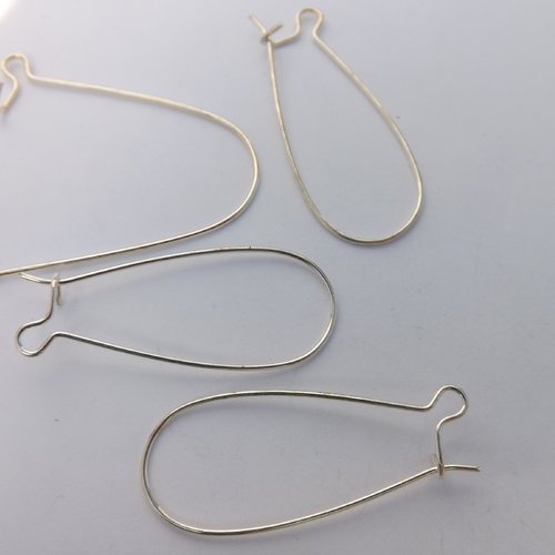 Lot de 18 crochets, dormeuses en métal argenté