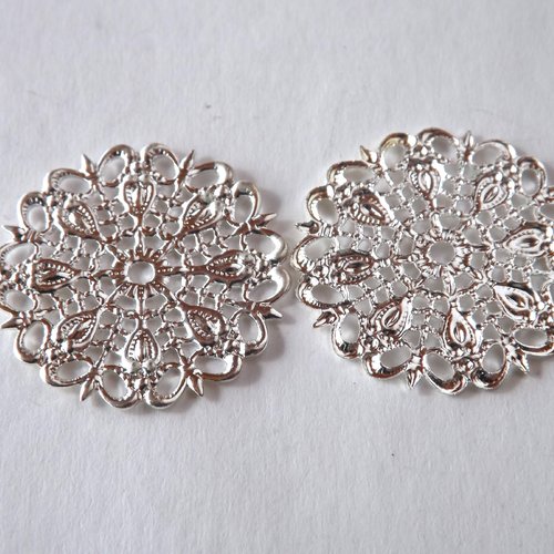 Lot de 2 estampes rondes filigranées