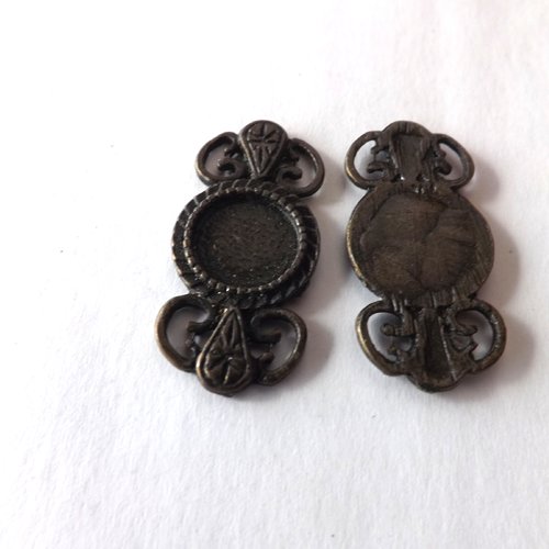 Lot de 14 supports pour cabochon de 12 mm, pendentifs, breloques