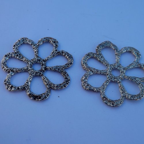 Lot de 2 estampes fleurs filigranées