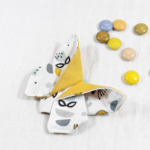 Barrette clic-clac origami papillon