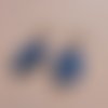 Boucles d'oreilles ovales bleu clair en résine efcolor