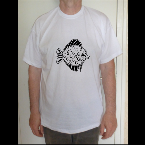 T-shirt coton poisson pour homme  s-xxl
