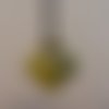 Pendentif collier jaune vert en pâte polymère