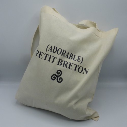 Tote bag sac triskell bretagne adorable petit breton garçon en coton