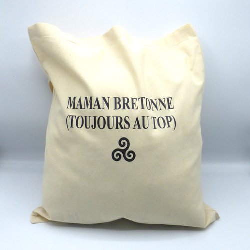 Tote bag sac triskell bretagne maman bretonne toujours au top femme en coton