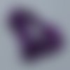Bandeau femme pois blancs sur violet en coton 57 cm