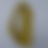 Bandeau femme éventails art déco jaune moutarde en coton 57 cm