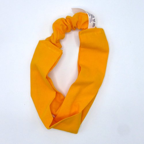 Bandeau femme uni jaune bouton d'or en coton 57 cm