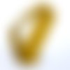Bandeau femme uni jaune ocre moutarde en coton 57 cm