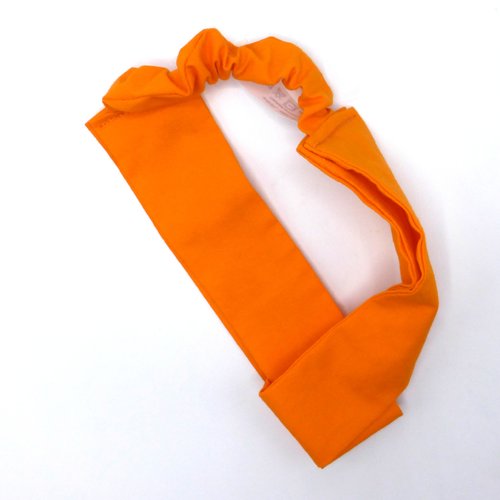 Bandeau femme uni orange en coton 57 cm