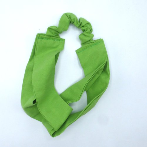 Bandeau femme uni vert pomme en coton 57 cm