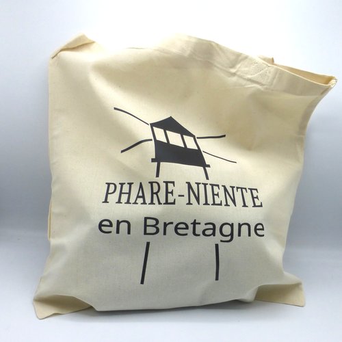 Tote bag sac phare-niente farniente en bretagne en coton