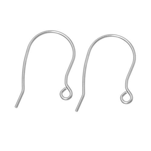 5 paires supports boucles d'oreilles hameçon acier inoxydable n°02