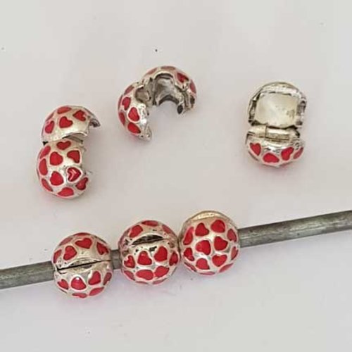 Stopper n°50 rouge fermoir clip maille serpent européen