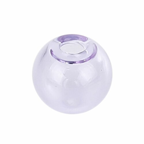 1 boule en verre ronde à remplir de 16mm violet