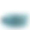 Cuir bille bleu ciel de 10 mm avec chaînette bille nickel free par 20 cm