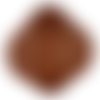 Perle lucite forme lampion striée chocolat
