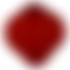 Perle lucite forme lampion striée rouge