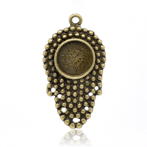 1 support cabochon 12 mm n°09 bronze