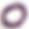 Cordon rond simili cuir tressé violet 3 mm