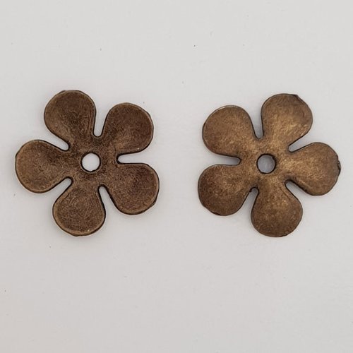 Breloque fleur métal n°027 cuivre