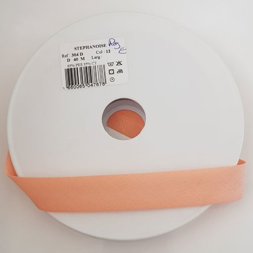 Sbieco Piegato Tutto Tessile Mauve – Larghezza 20 Mm – Prodotto In Francia (al Metro)