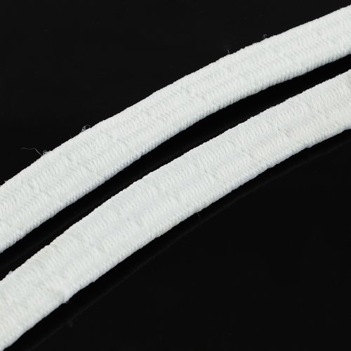 Élastique blanc caoutchouc plat 5 mm au mètre ruban elastique