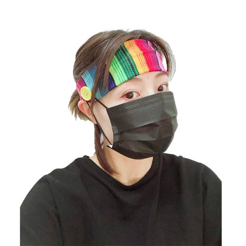 Bande de cheveux léopard lavable avec boutons