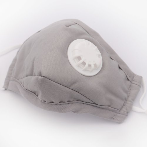 Masque lavable enfant et ajustable à filtre avec vanne de respiration unidirectionnelle.