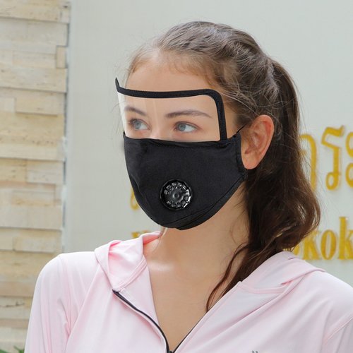 Masque lavable et ajustable à filtre + vanne + visière n°01