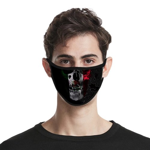 Masque 3d impression drôle crâne n°a-02 lavable