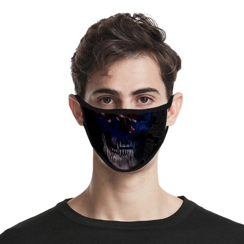 Masque 3d impression drôle crâne n°b-02 lavable