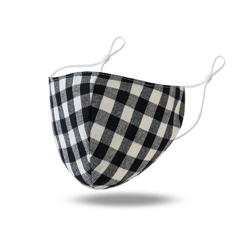 Masque lavable et ajustable vichy n°01
