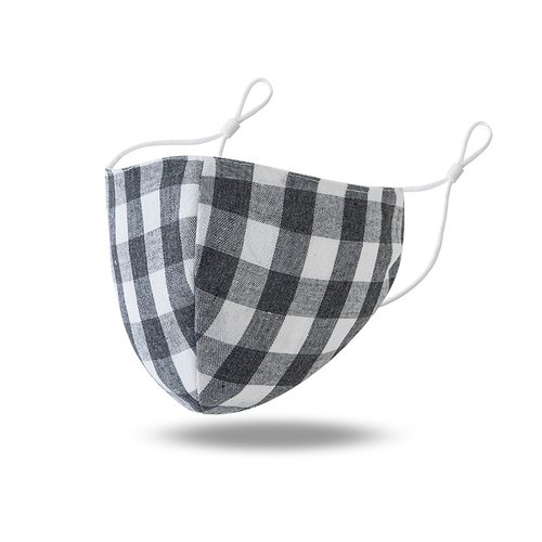 Masque lavable et ajustable vichy n°04