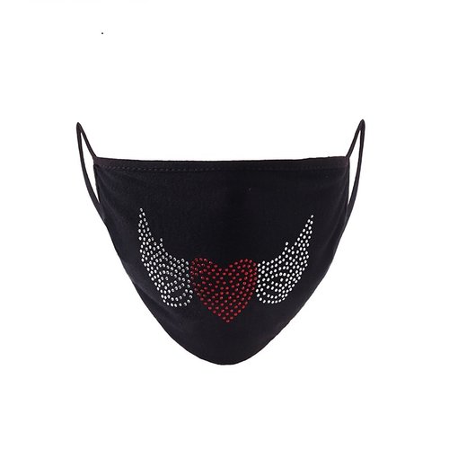 Masque lavable strass aile