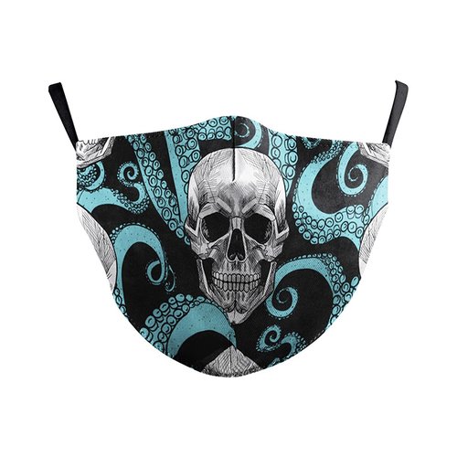 Masque 3d impression drôle crâne n°54-02 lavable et réglable
