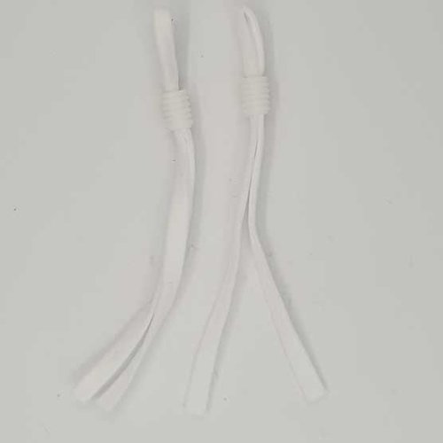 10 bandes élastiques cordon blanc avec boucle réglable attache pour masque. n°02.