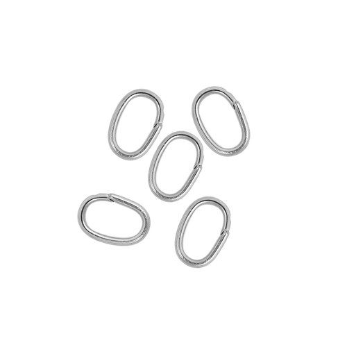 20 anneaux de jonction ovale ouvert 07 x 4 mm inoxydable