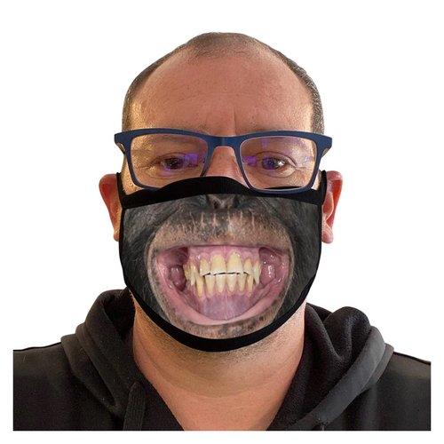 Masque lavable impression singe b-01
