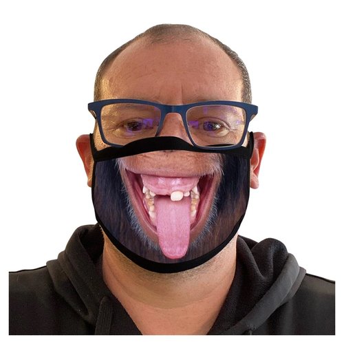 Masque lavable impression singe c-01
