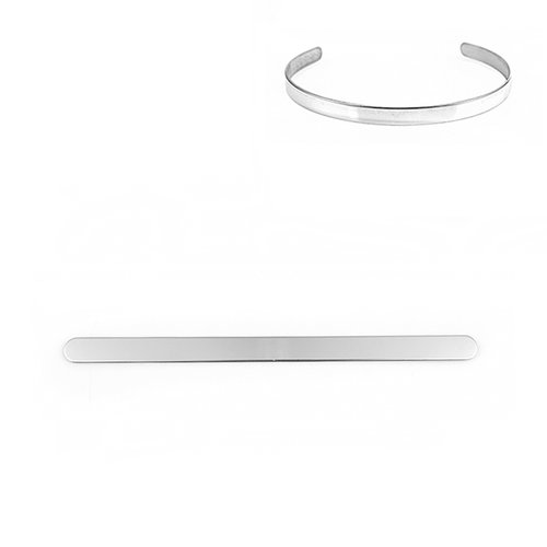 Bracelet manchette jonc 10 mm en acier inoxydable n°05 à plier